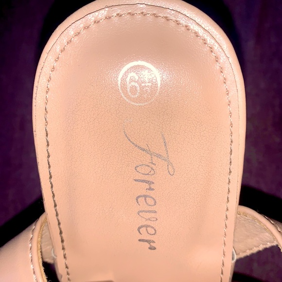 Tan Square Toed Block Heels - Picture 5 of 5